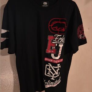 Ecko Unlimited Black and Red Graphic Tee